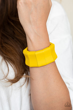 Paparazzi Caribbean Couture - Yellow Bracelet