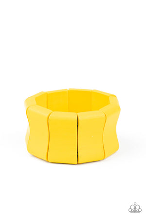 Paparazzi Caribbean Couture - Yellow Bracelet