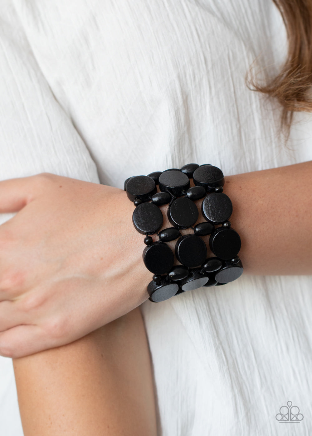 Paparazzi Cruising Coronado - Black Bracelet