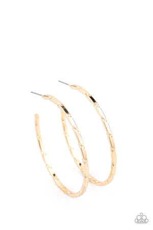 Paparazzi Unregulated - Gold Earrings