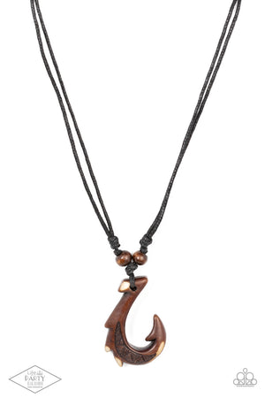 Paparazzi Off The Hook - Brown Urban Necklace