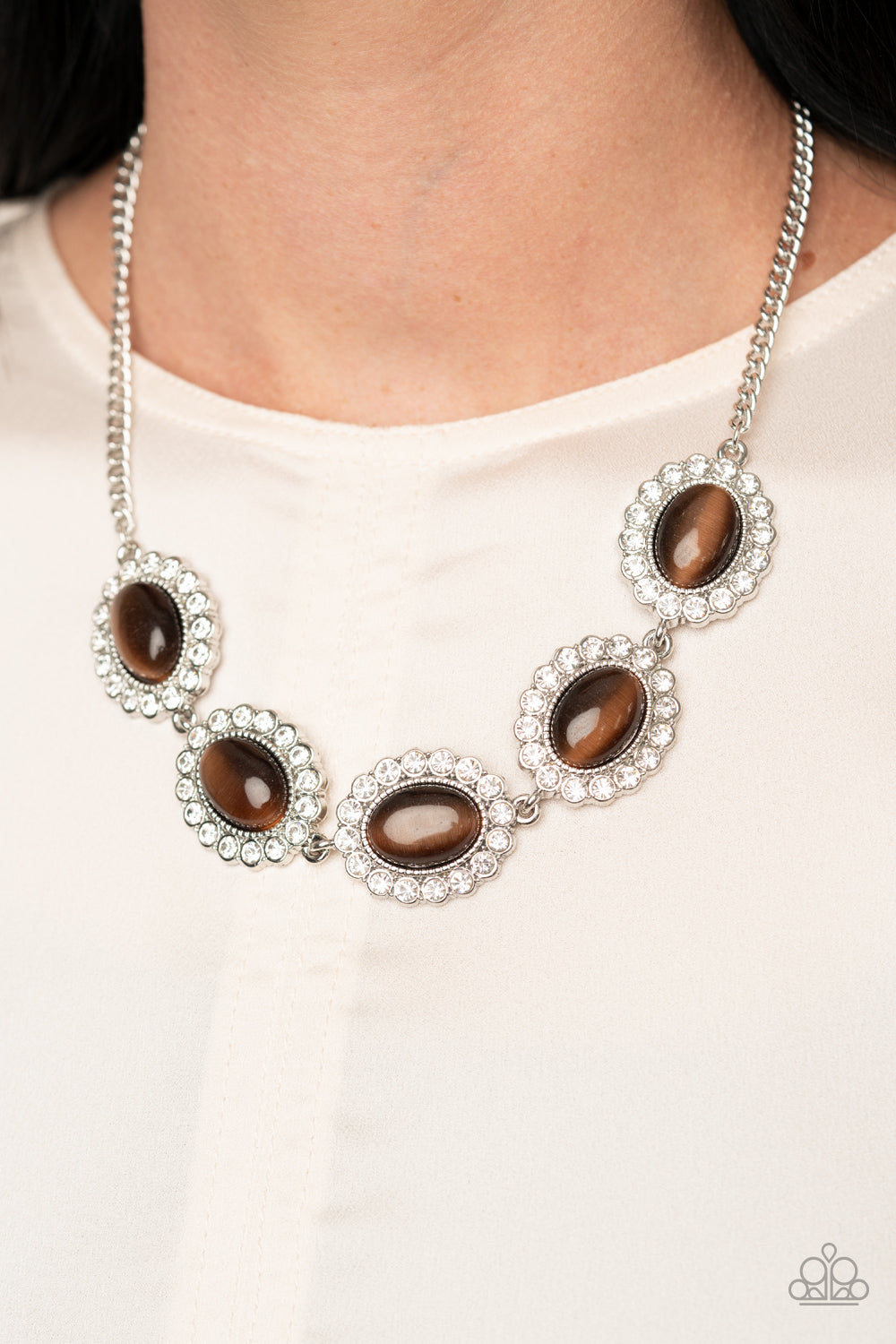 Paparazzi A DIVA-ttitude Adjustment - Brown Necklace