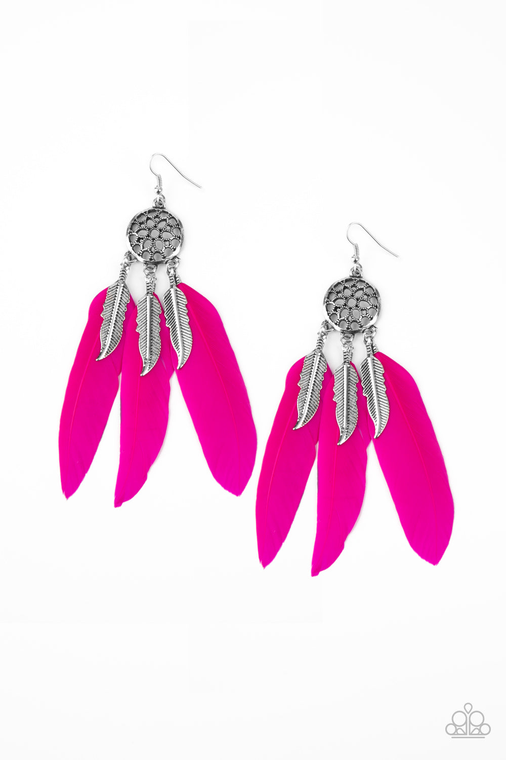 Paparazzi In Your Wildest DREAM-CATCHERS - Pink Earrings