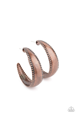 Paparazzi Burnished Benevolence - Copper Earrings