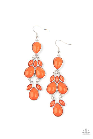 Paparazzi Superstar Social - Orange Earrings