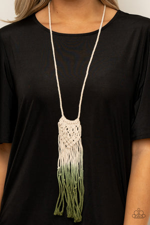 Paparazzi Surfin The Net - Green Necklace