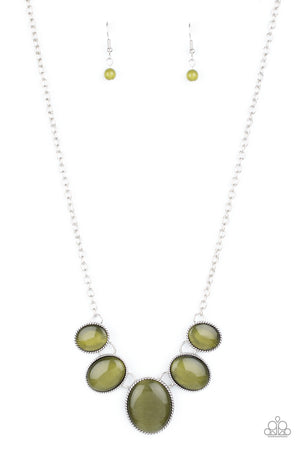 Paparazzi One Can Only GLEAM - Green Necklace