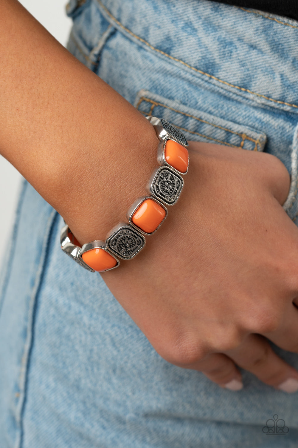 Paparazzi Trendy Tease - Orange Bracelet