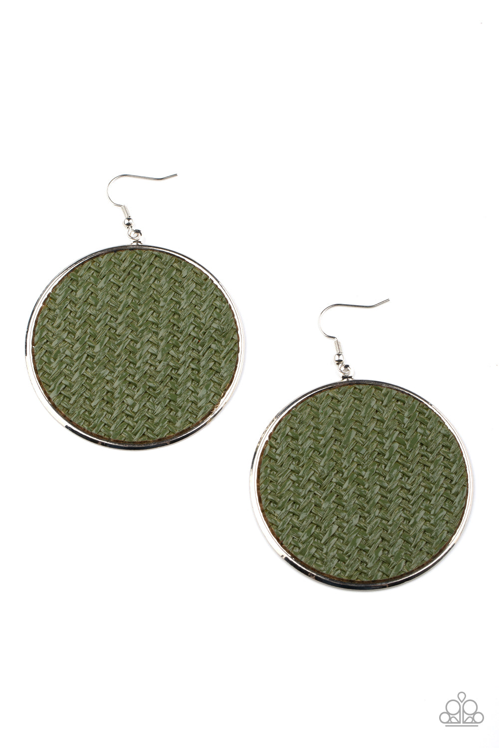 Paparazzi Wonderfully Woven - Green Earrings