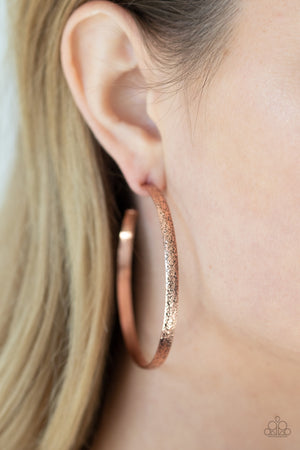 Paparazzi Rustic Radius - Copper Earrings