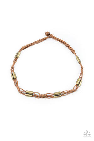 Paparazzi Offshore Drifter - Brown Necklace