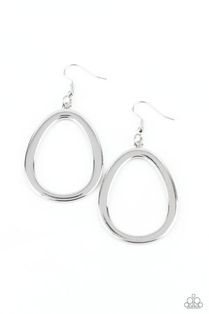 Paparazzi Casual Curves - Silver Earrings