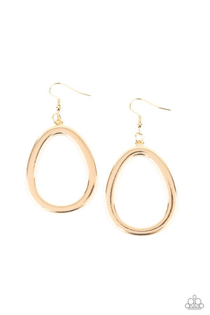 Paparazzi Casual Curves - Gold Earrings