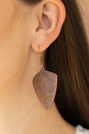 Paparazzi One Of The Flock - Copper Earrings