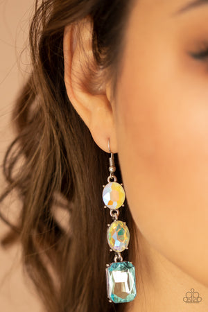 Paparazzi Dripping In Melodrama - Blue Earrings