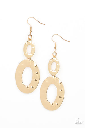 Paparazzi Bring On The Basics - Gold Earrings