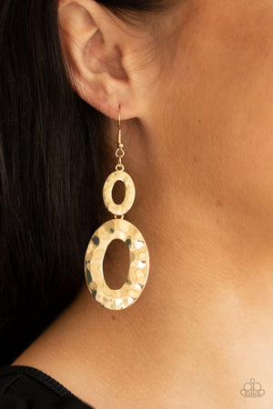 Paparazzi Bring On The Basics - Gold Earrings