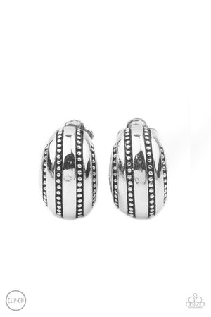 Paparazzi Rural Expressions - Silver Clip-On Earrings