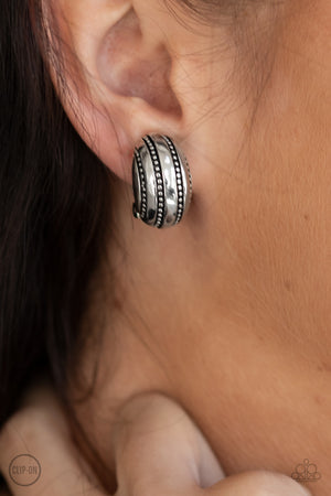 Paparazzi Rural Expressions - Silver Clip-On Earrings