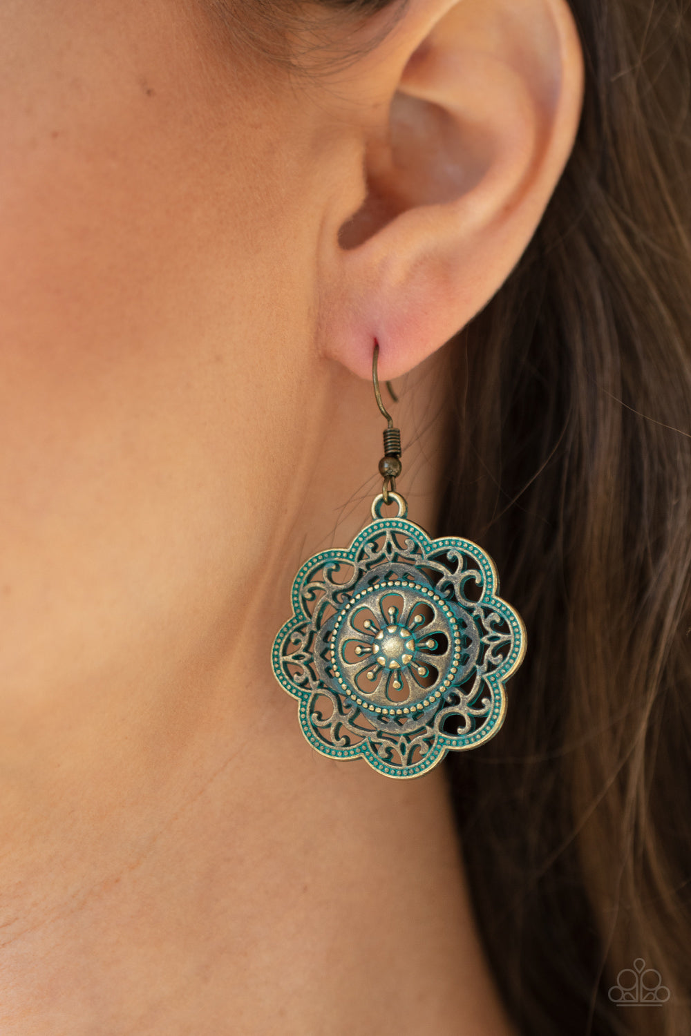 Paparazzi Western Mandalas - Brass Earrings