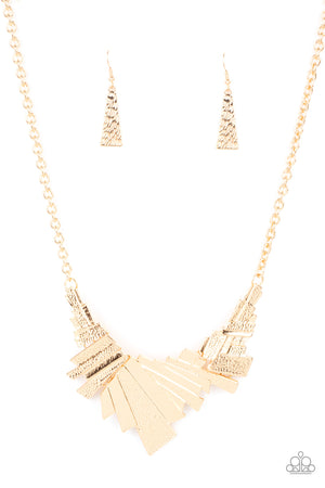 Paparazzi Happily Ever AFTERSHOCK - Gold Necklace