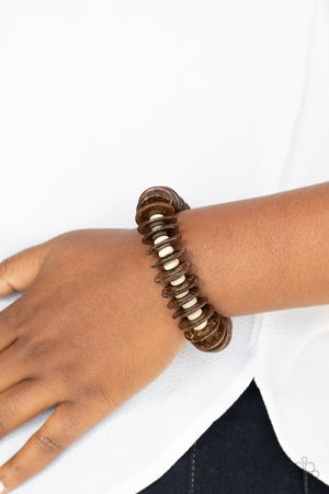 Paparazzi Caribbean Reefs - Brown Bracelet