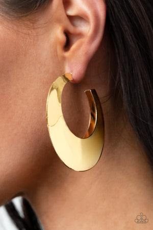 Going OVAL-board - Gold Hoop Earrings