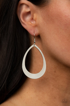 Paparazzi Fierce Fundamentals - Silver Earrings