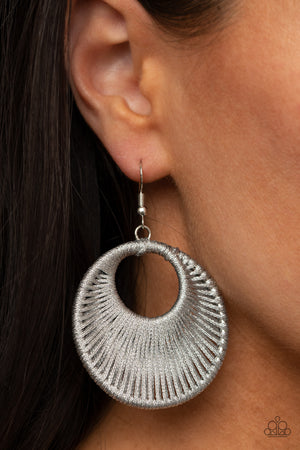 Paparazzi Weaving My Web - Silver Earrings