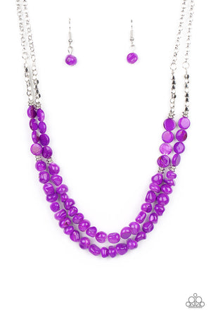 Paparazzi Staycation Status - Purple Necklace