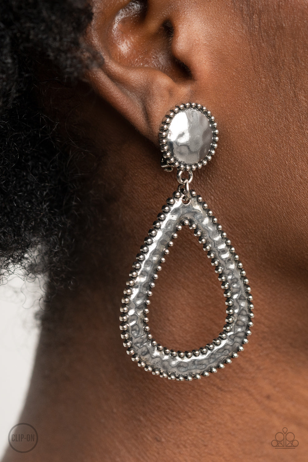 Paparazzi Beyond The Borders - Silver Clip-On Earrings