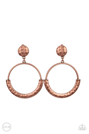 Paparazzi Rustic Horizons - Copper Clip-On Earrings