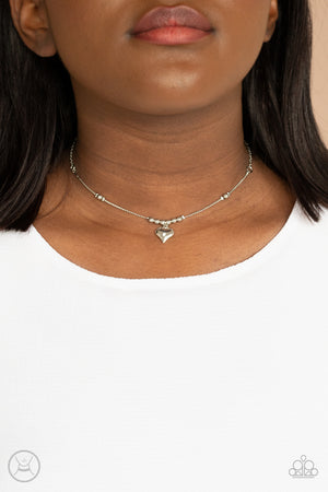 Paparazzi Casual Crush - Silver Choker