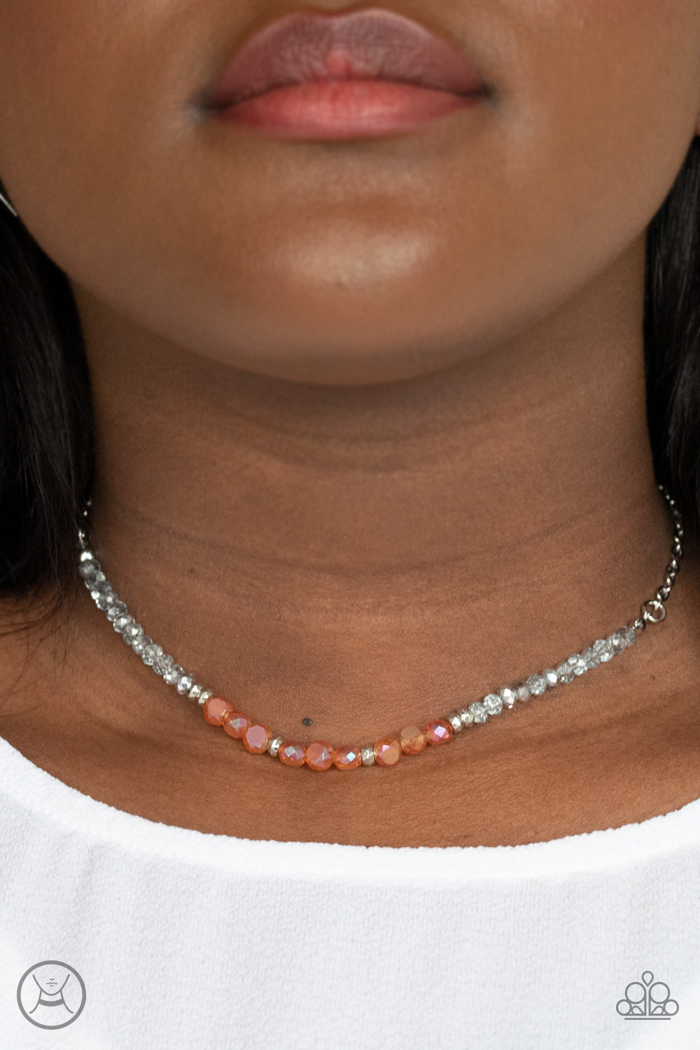 Paparazzi Space Odyssey - Orange Necklace
