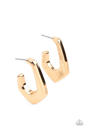 Paparazzi On The Hook - Gold Earrings