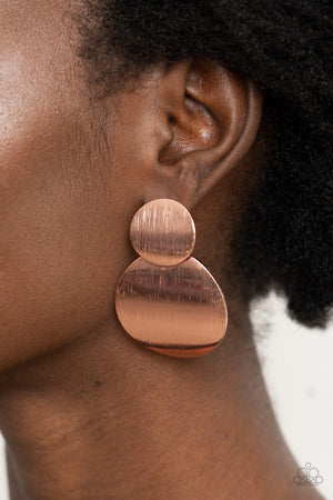 Paparazzi Here Today, GONG Tomorrow - Copper Earrings