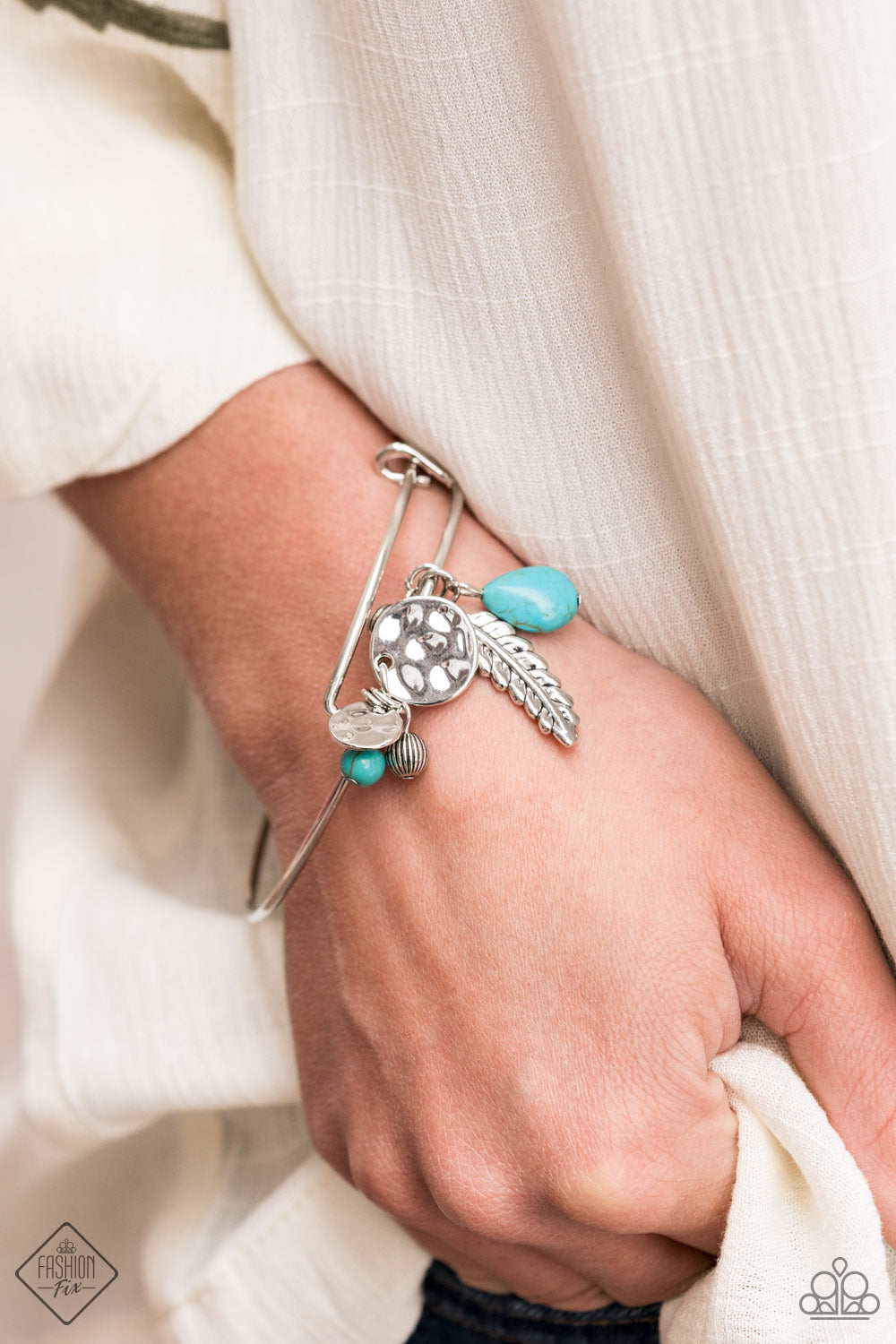 Turquoise, Silver, Feather