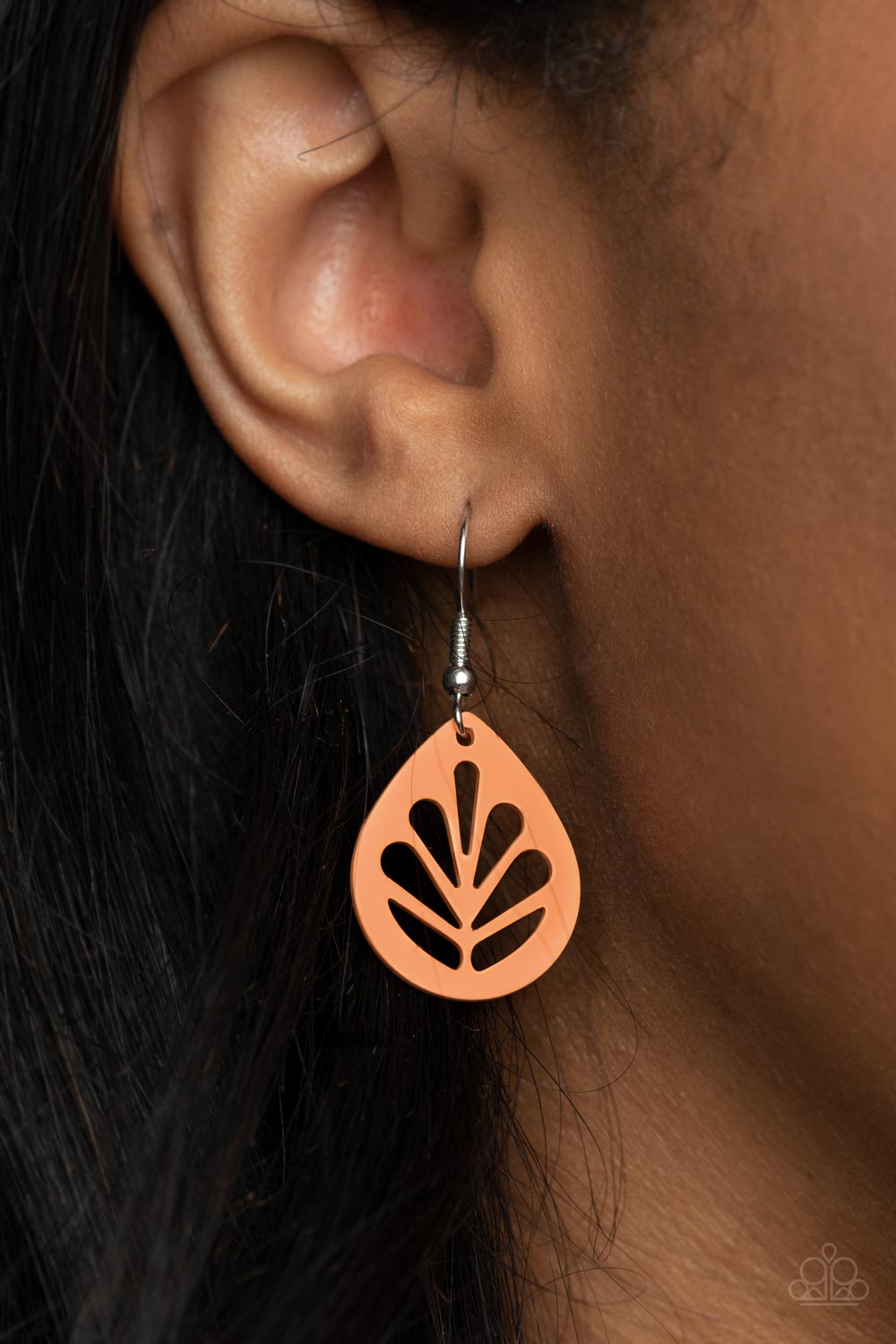 Paparazzi LEAF Yourself Wide Open - Orange Earrings