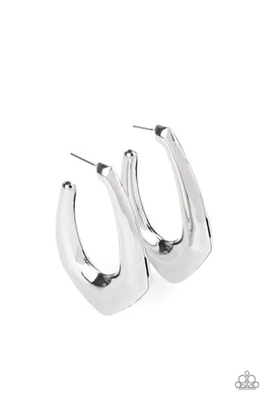 Paparazzi Find Your Anchor - Silver Earrings