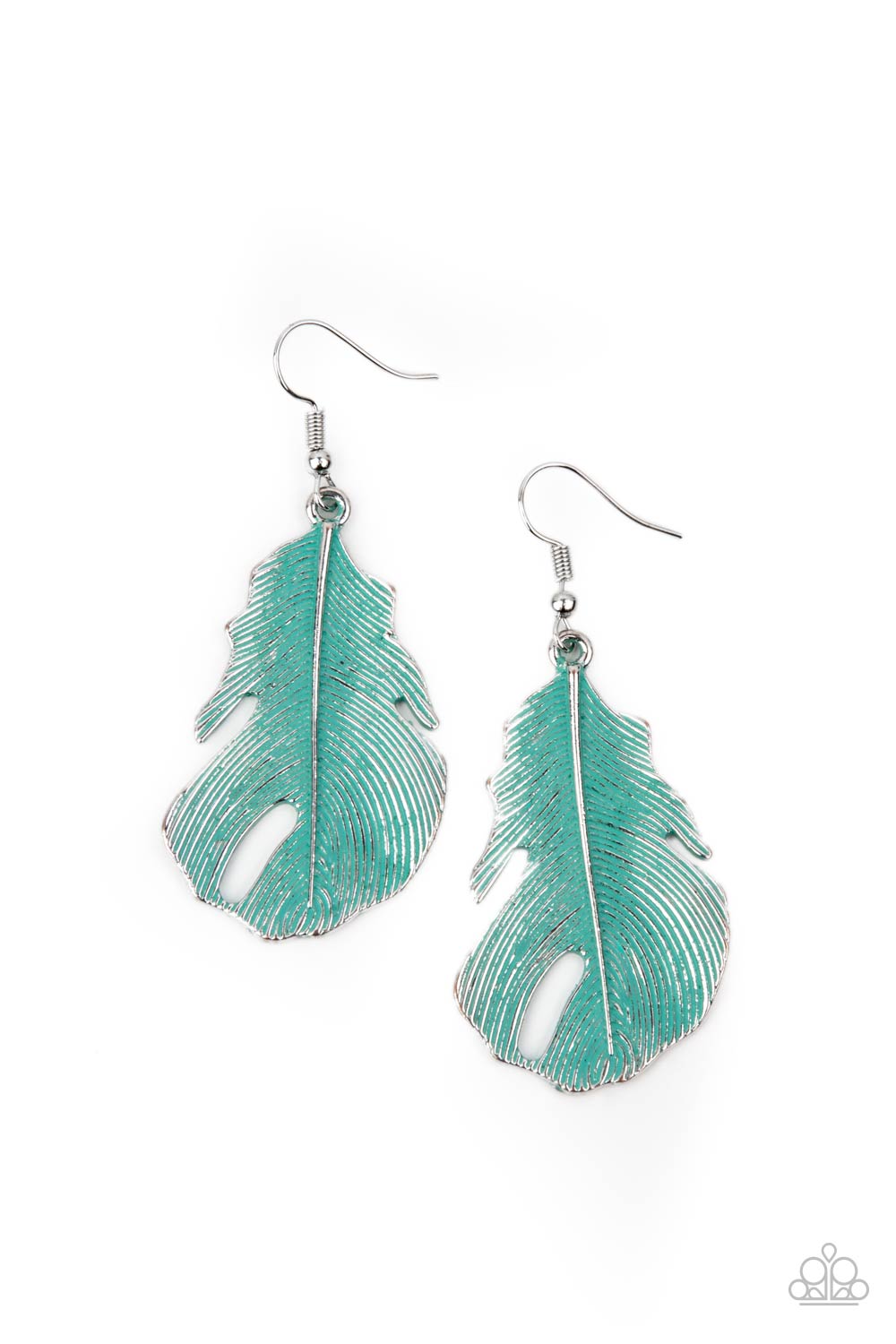 Paparazzi Heads QUILL Roll - Blue Earrings