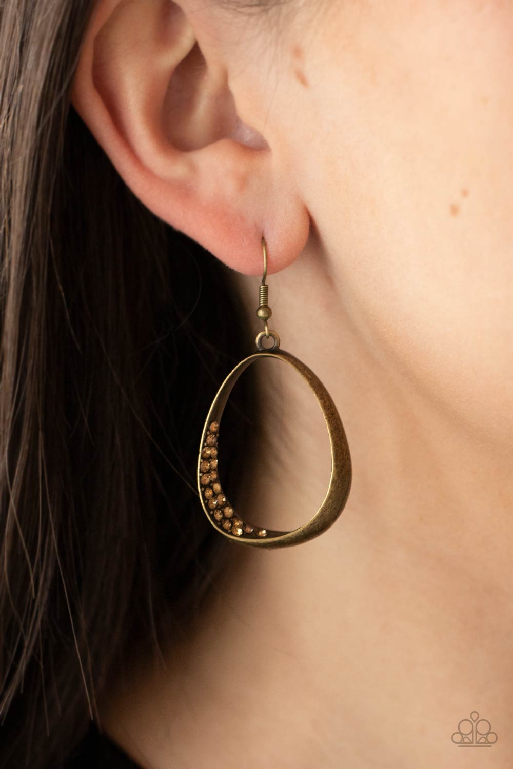 Paparazzi Fiercely Flauntable - Brass Earrings