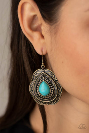 Paparazzi Southwestern Soul - Brass Earrings