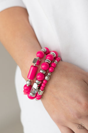 Paparazzi Perfectly Prismatic - Pink Bracelet