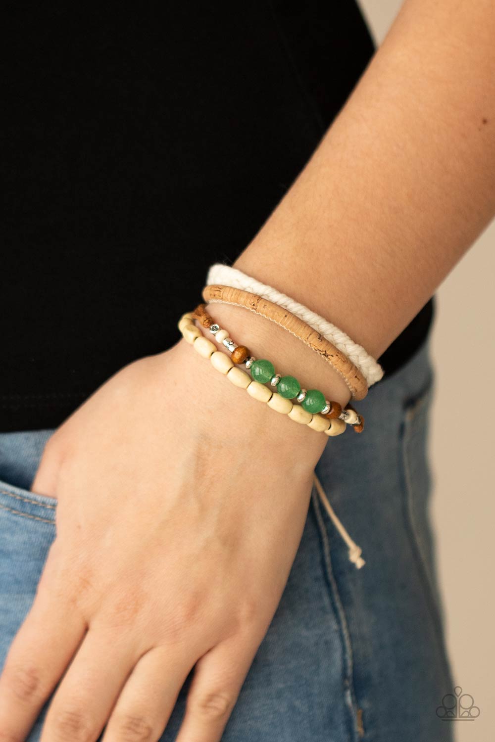 Paparazzi Natural-Born Navigator - Green Urban Bracelet
