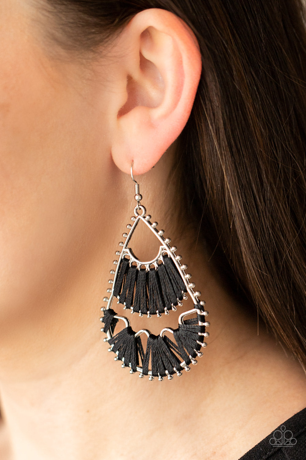 Black, Silver, Teardrop, Threaded