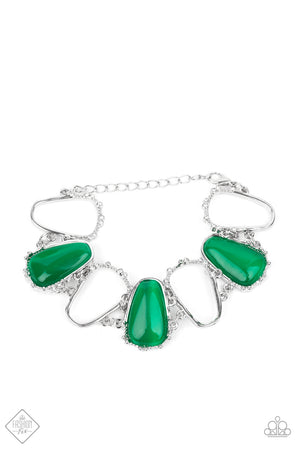 Paparazzi Yacht Club Couture - Green Bracelet