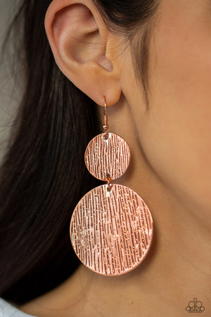 Paparazzi Status CYMBAL - Copper Earrings