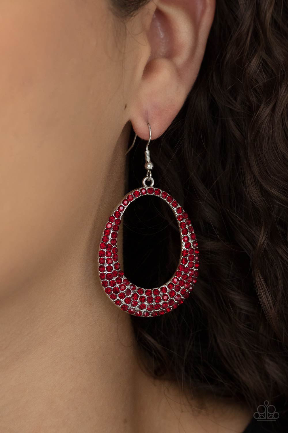 Paparazzi Life GLOWS On - Red Earrings