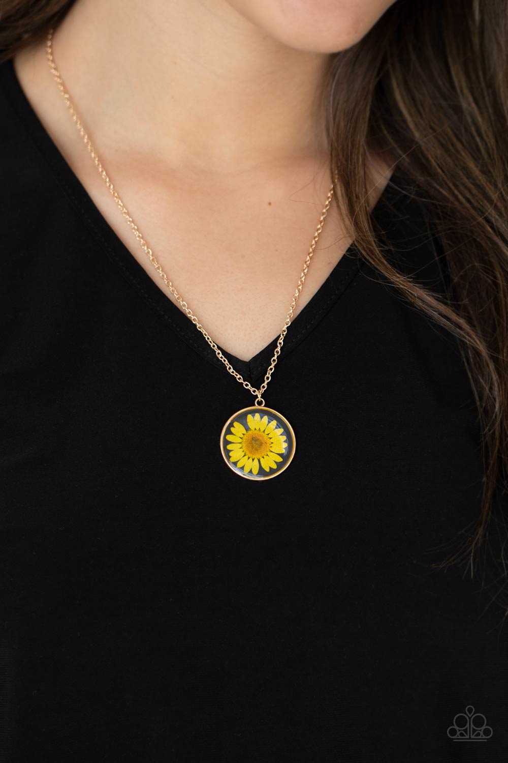 Paparazzi Prairie Promenade - Yellow Necklace