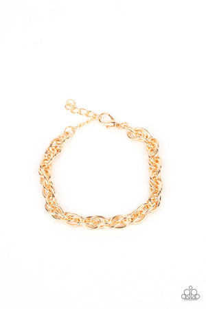 Paparazzi Extra Entrepreneur - Gold Necklace & Executive Exclusive - Gold Bracelet